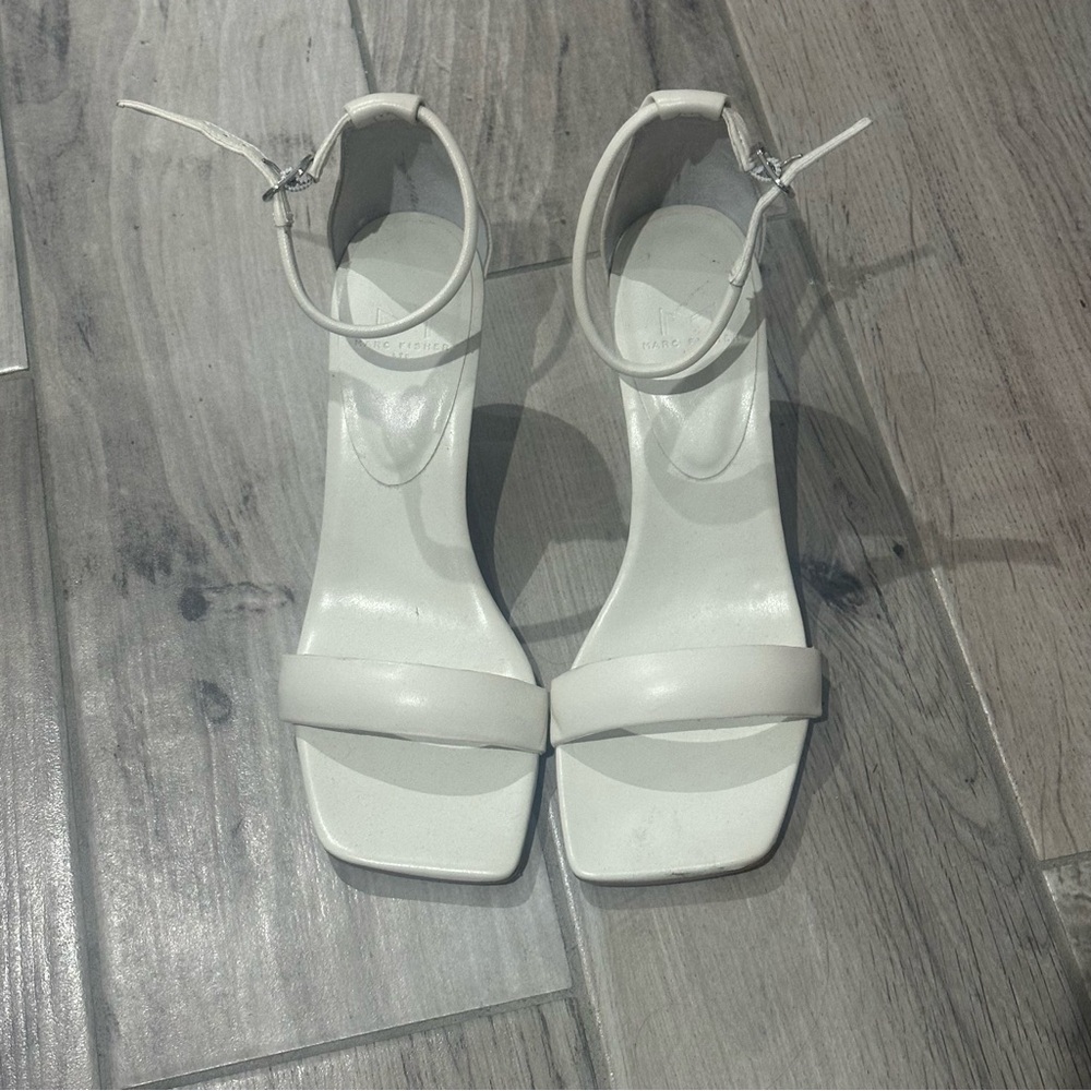 Marc Fisher White Heeled Sandals